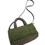 Relic  Green Suede Brown Leather Floral Handle Crossbody Bag SKU 7056 Photo 6