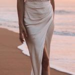 Shona joy  La Lune crossed draped maxi Cream dress Photo 6