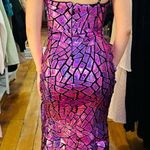 Miss Ord Purple Bodycon Geometric Formal Metallic Dress  Photo 1