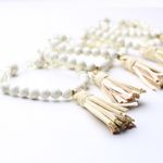 HOST PICK ❤️Beaded ivory tassel bracelet White Photo 2