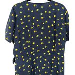 J.Crew Womens Short Sleeve Drapey Twill Lemon Print Wrap Dress Size 20 Novelty Photo 9