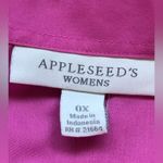 appleseed's  Pink Button Down collard Short Sleeves Size 0X Photo 4