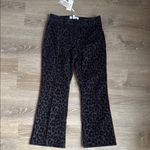 Derek Lam NEW 10 CROSBY Corinna Velvet Leopard-Print Crop Flare Pants 4 Photo 3