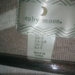 Ruby Moon  S Knit Cowl Neck Caramel Striped Tunic Length Top Photo 3