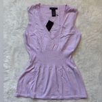 BCBGMAXAZRIA Women Top Size L Lavender NWT Photo 0
