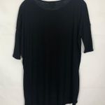 LuLaRoe Ribbed Black Tunic Top Pullover Elbow Sleeve Size XS Photo 5
