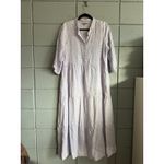 Flax Women's Gaia Dress in Sunrise Stripe size P (4-6) Artsy Lagenlook Bohemian Photo 1