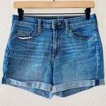 Universal Threads Medium Wash Denim High Rise Midi Cuffed Shorts Photo 0