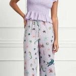 Hill House The Skylar 100% Linen Pants in Sea Creatures Size XS NWT Photo 0