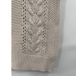 FATE. Knit Sweater Women Small Beige Cable Knit Minimalist Granolagirl Coastal Photo 6