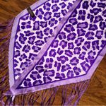 Coach 💖 Y2K Purple Animal Print Silk Scarf w/Rhinestones Photo 1