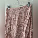 Brandy Melville Pink Rose Floral Cara Ruffle Skirt Photo 2