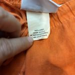 Hot Cotton 100% Linen Pants Women's L Orange Crop Elastic Waist Drawstring USA Size L Photo 5