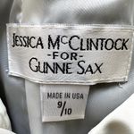Gunne Sax Jessica McClintock  Prom Dress Mini Crisscross Colorblock Black White 9 Photo 3