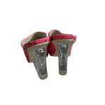 LEMONADE Cotton Candy Snake Pront Lucite Wedges Sandals Size 6.5 Pink Photo 3