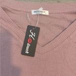 Hotouch Free People Style NWT, vneck, Size Medium, Balloon Sleeve, dusty rose Pink Photo 3
