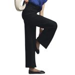 Anthropologie Maeve  Womens Size 31 Tall Black Colette Linen Blend Wide Leg Pants Photo 3