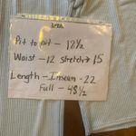 Caution to the Wind  NWT Romper Small Blue White Stripe Elastic waist belted soft Photo 5