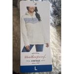 Weatherproof Vintage Womens White and Blue Jacket Large Photo 3
