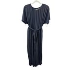 Vera Wang New Women’s Simply Vera  Pleated Jumpsuit Size Large Black Photo 2