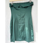 MABLE emerald Green satin Strapless tube Mini Dress S Photo 1