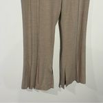 New Lattelier High Waisted Flare Leg Pants With Side Ankle Slit Center Seam XL Photo 1