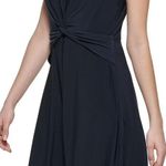 Tommy Hilfiger EUC Front Knot Sleveless Midi Dress, Sky Captain Navy, 12 $109 Photo 4