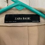 ZARA double breasted belted cream faux suede coat Photo 76