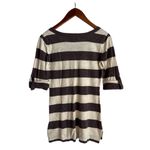 Kaisely  | Brown & Cream Striped Top Photo 1