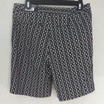 Mario Serrani  Italy Tummy Control Comfort Stretch Shorts Black White Size 10 NWT Photo 4