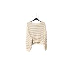 Hollister  Sweater Knit Women's Size Medium Long Sleeve Crew Neck Gray Striped Photo 1