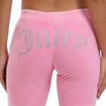 Juicy Couture . 👑🩷 Pink Velvet Fleece Pants with Rhinestone Detail Y2K LARGE Photo 2