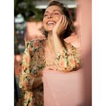 ZARA NWT  Floral Print V-Neck Ruffle Sleeve Babydoll Mini Dress Size Medium Photo 4