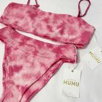 Show Me Your Mumu NWT  Pink Tie Dye Scrunch Bikini Destin Top Del Rey Bottoms Set Photo 7