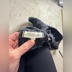 Madewell Adirondack Short Overalls Shortalls Black Denim 100% Cotton Size Medium Photo 11