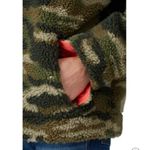 J.Crew Vintage Sherpa Fleece Pullover Jacket Camo Camouflage Olive Army Green Photo 4