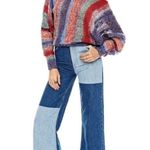 Free People Patchwork Wide Leg Jeans Photo 1