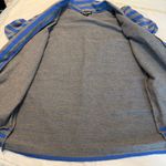 Wet Seal Vintage Y2K  Open Front Striped Blazer Jacket Size Medium Blue Gray Photo 8