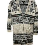 My Michelle MM by  White Fuzzy Aztec Long Cardigan Sweater Photo 0