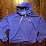 Puma  Women's Purple Semi- Cropped Oversized Hoodie Sz Medium Photo 0