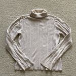 Liz Claiborne Tan Turtleneck Sweater Pullover Shirt Ribbed Soft Stretchy Size M Photo 7