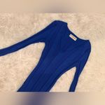 NWOT Electric & Rose Nicola Long Sleeve Rib Midi blue size XS Dress Photo 5