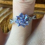 Natural Tanzanite Sterling Silver Ring Size 7 Photo 0