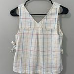 Madewell  Multicolor Plaid Tank Top‎ with Side Ties Photo 2