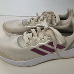Adidas ‎ QT Racer Sport Women's Size 7 Cream Purple Running Shoes Art FY5679 Photo 0