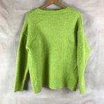 Line and Dot Green Thick Winter Pullover Sweater MEDIUM Photo 4