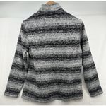 Lands' End 1/4 Zip Pullover Long Sleeve Women's Large 14/16 Gray White Warm Photo 3