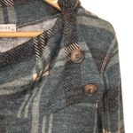 CY Fashions Green Plaid Cowl Neck Sweater Size 3X Photo 2