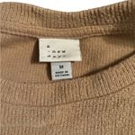 A New Day  tan beige crewneck ruffle sleeve trim pullover soft sweater Photo 3