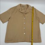 ZARA  Womwen Tan Short Sleeve Shirt Photo 4
